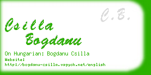 csilla bogdanu business card